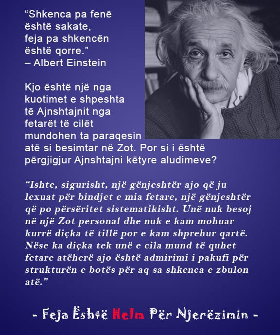 ainshtajni për fenë